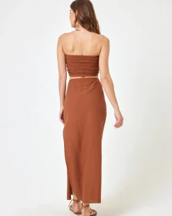 Online Summer Feels Tube Top - Coffee Sets|Tops