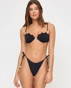 Best Sunrise Shell Bikini Top - Black Underwire|Bikini Tops