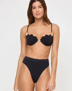 Best Sunrise Shell Bikini Top - Black Underwire|Bikini Tops