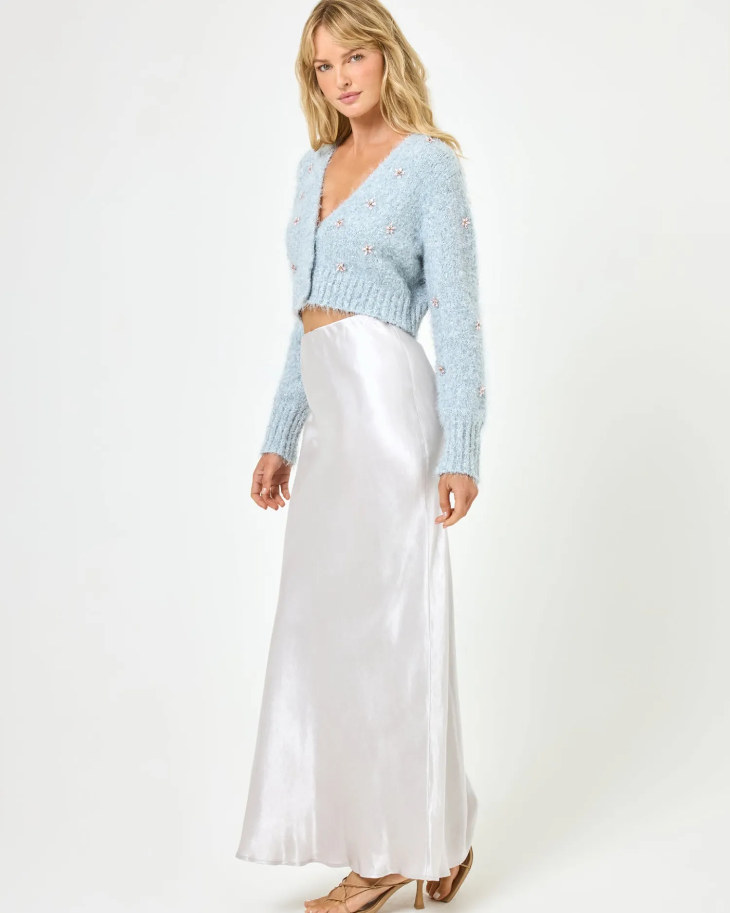 Online Sweet As Honey Skirt - Silver Bottoms