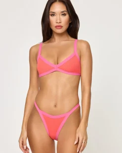 Outlet Taylor Bikini Top - Grapefruit-Bubblegum Pink Bralette|Bikini Tops