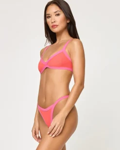 Outlet Taylor Bikini Top - Grapefruit-Bubblegum Pink Bralette|Bikini Tops