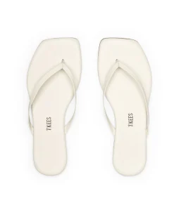 Online TKEES Square Toe Lily Sandals - Cream Sandals