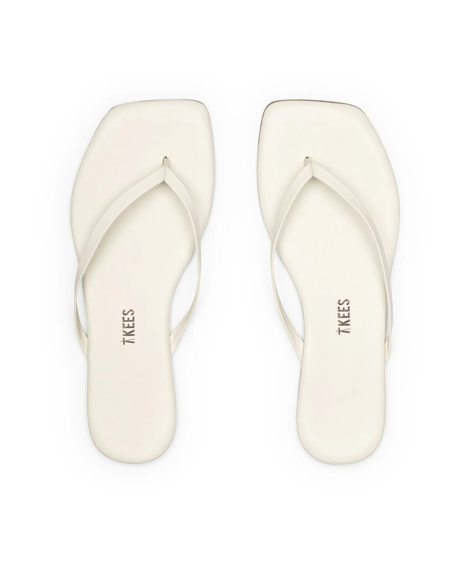 Online TKEES Square Toe Lily Sandals - Cream Sandals