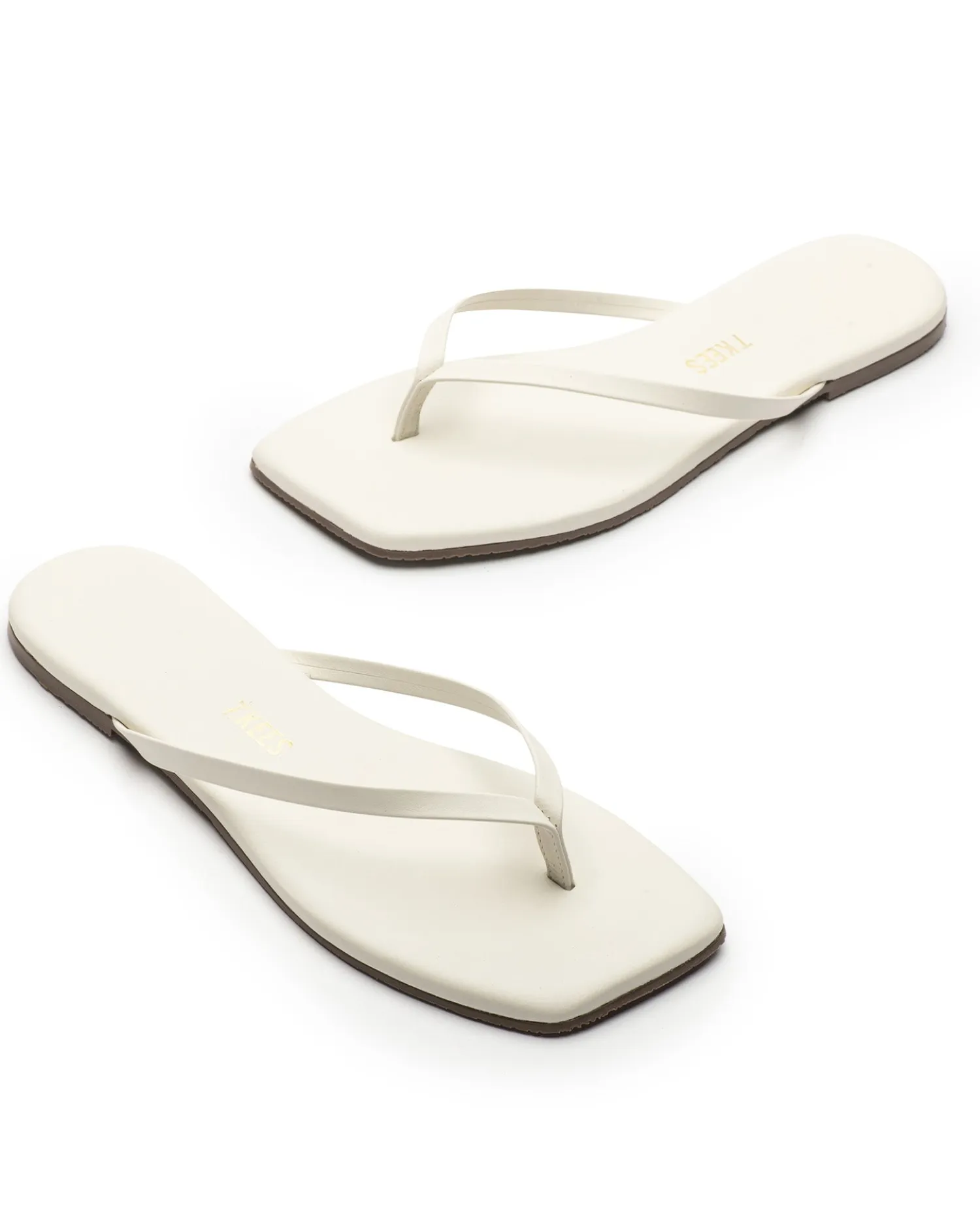 Online TKEES Square Toe Lily Sandals - Cream Sandals