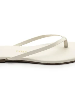 Online TKEES Square Toe Lily Sandals - Cream Sandals