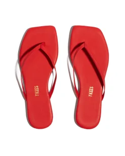 Online TKEES Square Toe Lily Sandals - Red Sandals