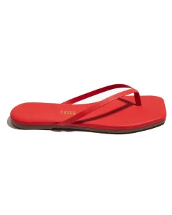 Online TKEES Square Toe Lily Sandals - Red Sandals