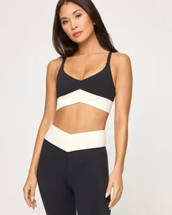 Online Unmatched Bra - Black-Cream Tops & Bras