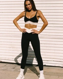 Best Unmatched Legging - Black-Cream Bottoms