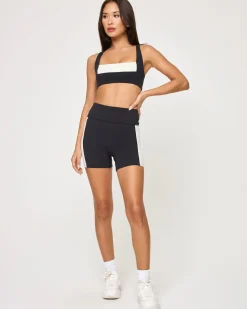 Fashion Uppercut Short - Black-Cream Bottoms
